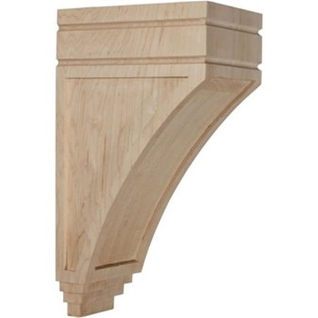 DWELLINGDESIGNS 5 in. W x 7.75 in. D x 14 in. H Large San Juan Wood Corbel, Alder, Architectural Accent DW2572689